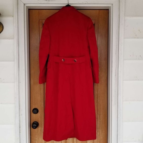 Vintage Wells & Coverly Red Wool Coat - Picture 7 of 16